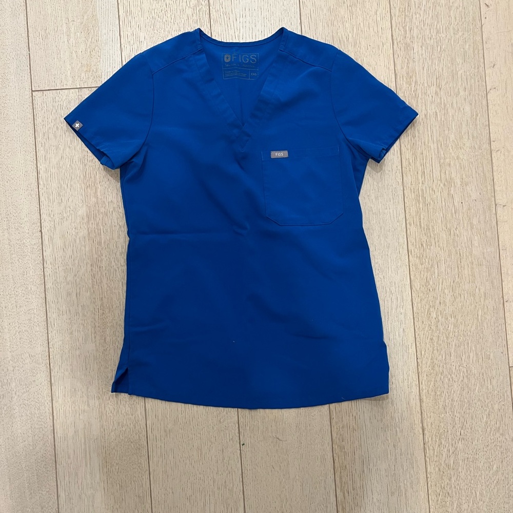 Figs Catarina Royal Blue scrub top XXS